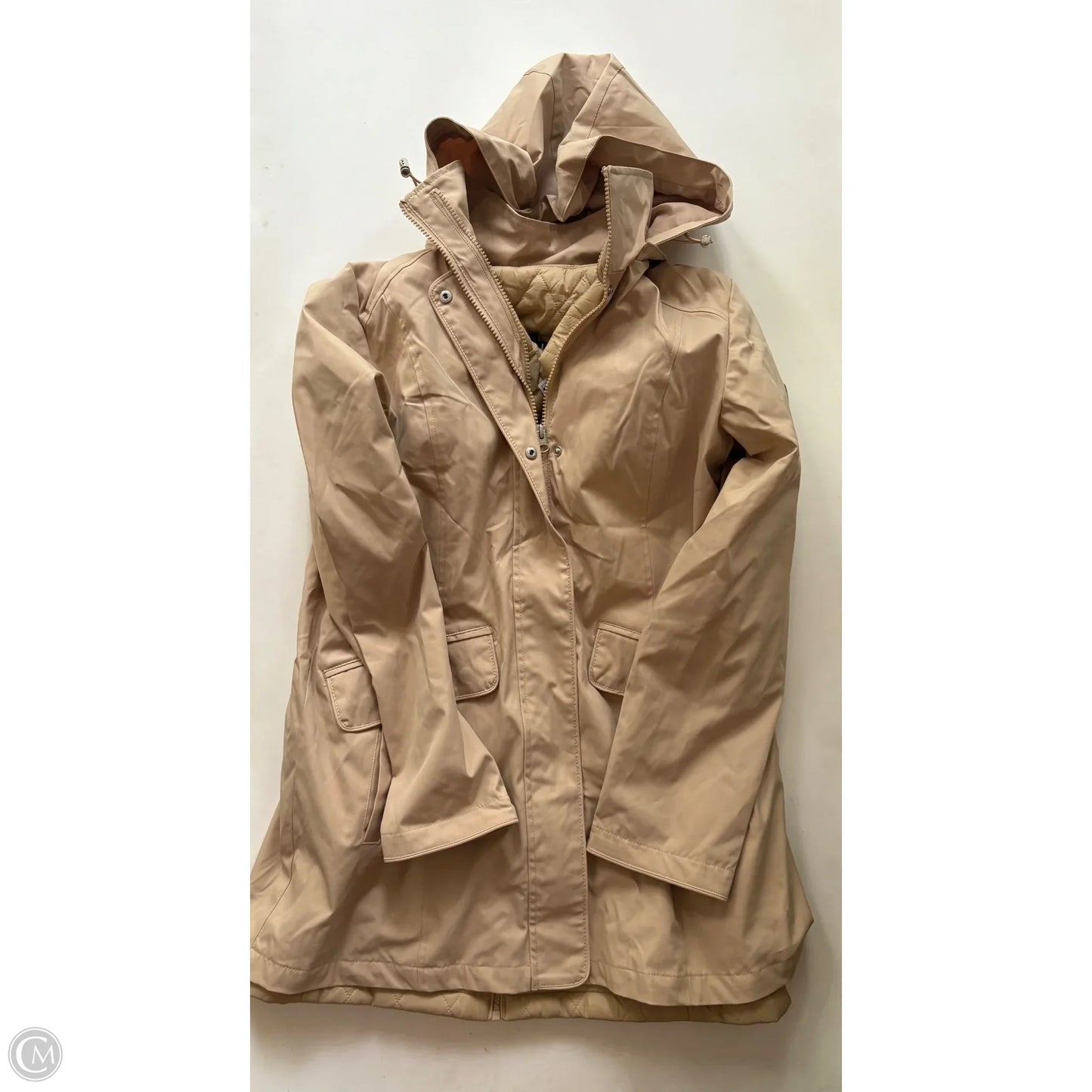Coat Other By Lands End In Tan, Size: S