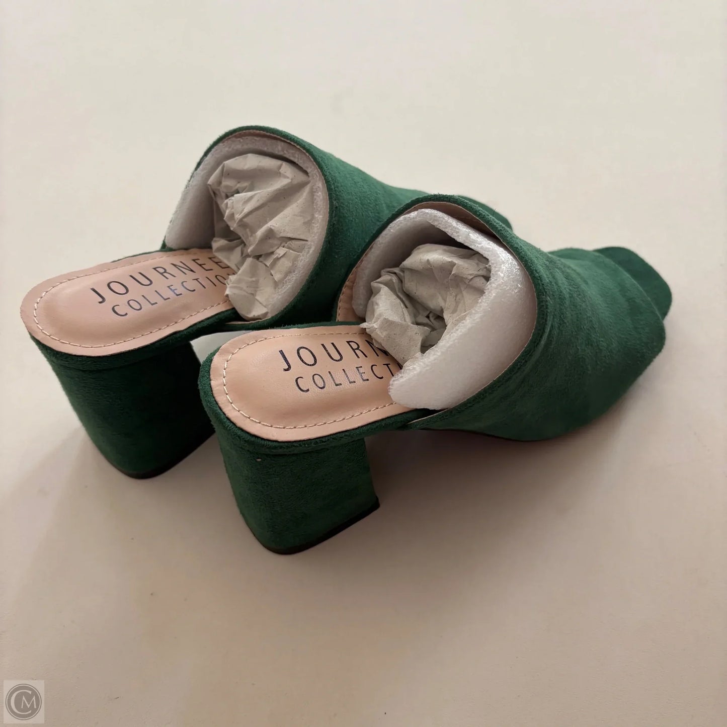 Shoes Heels Block By Journee In Green, Size: 6