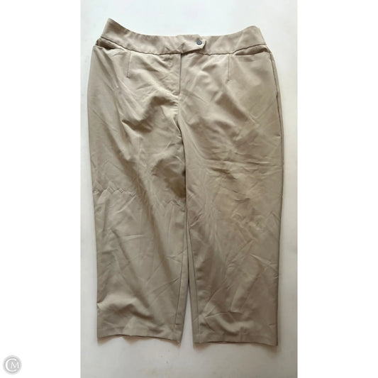 Pants Cropped By Cato In Tan, Size: 16