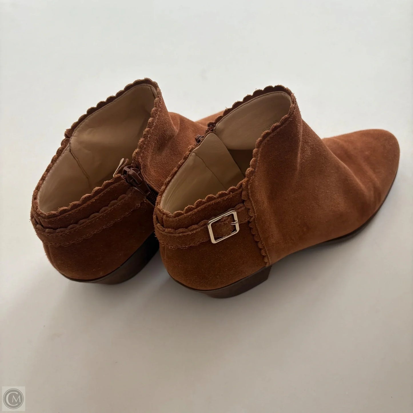 Boots Ankle Heels By Crown And Ivy In Brown, Size: 9
