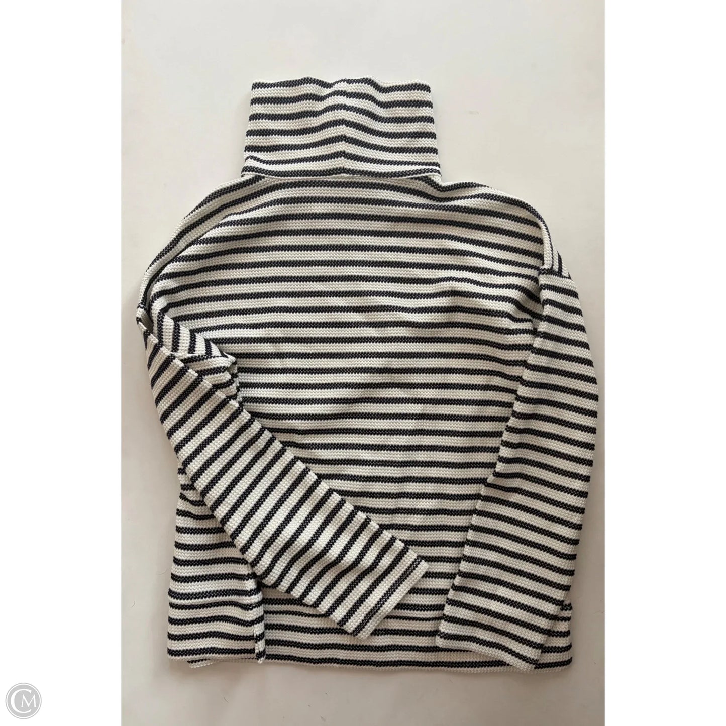Top Long Sleeve By Talbots In Striped Pattern, Size: L