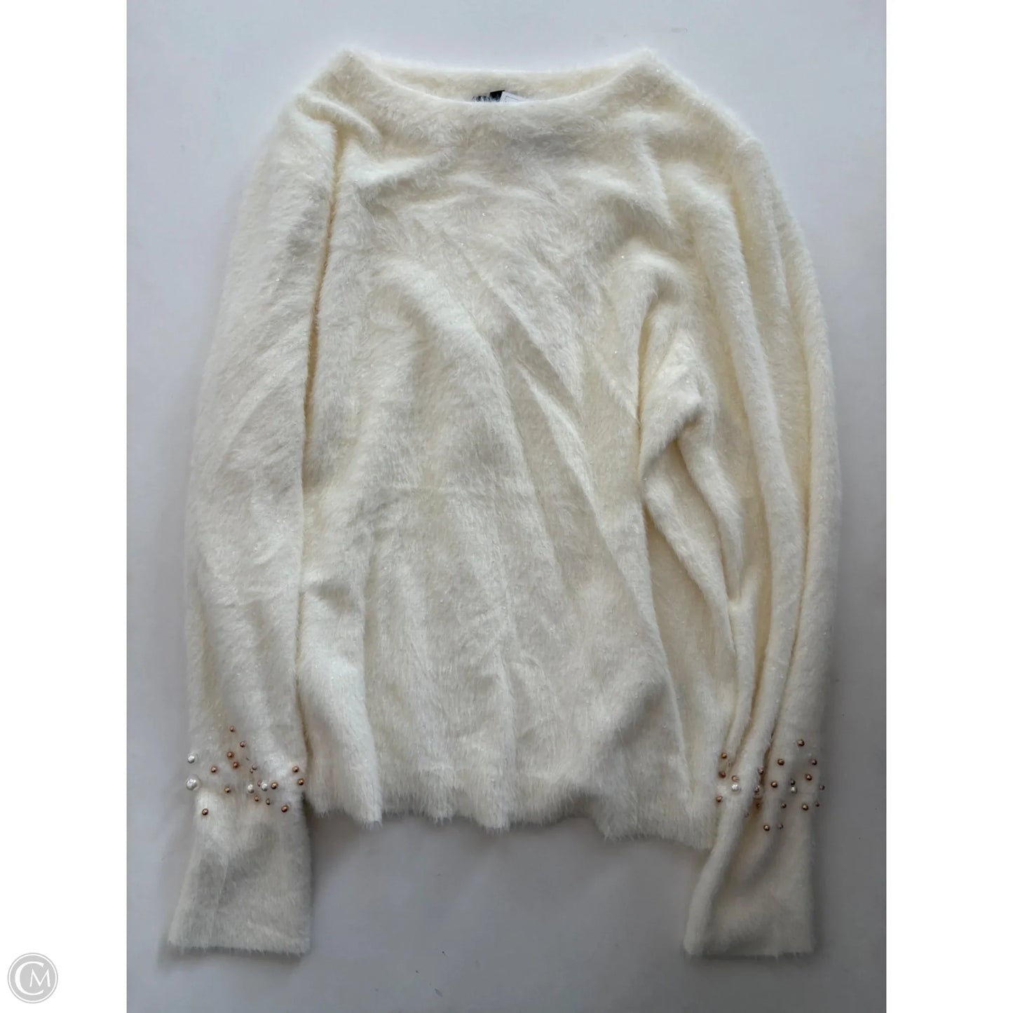 Sweater By Talbots In Cream, Size: L