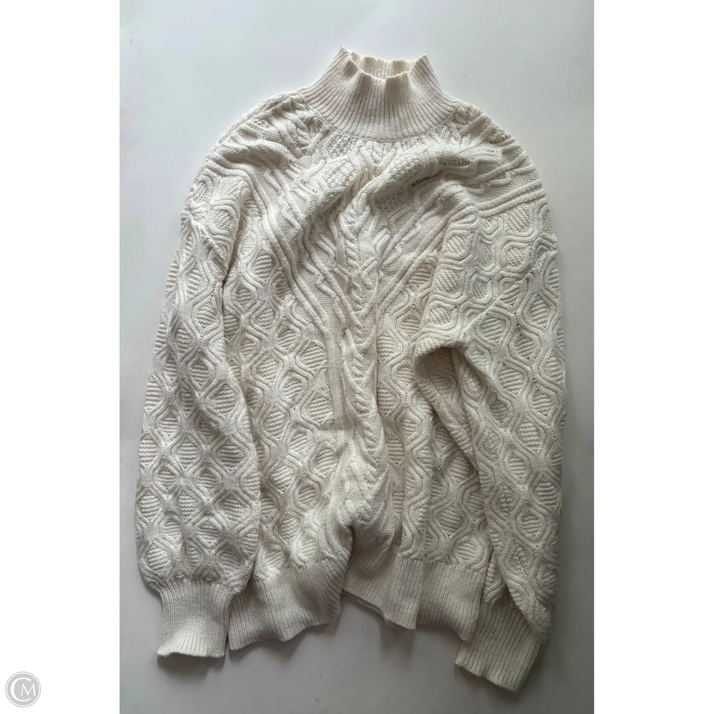Sweater By Talbots In Cream, Size: L