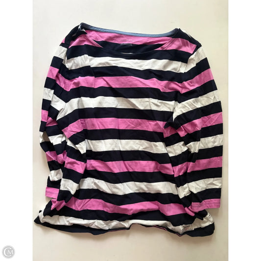 Top Long Sleeve By Talbots In Striped Pattern, Size: Xl
