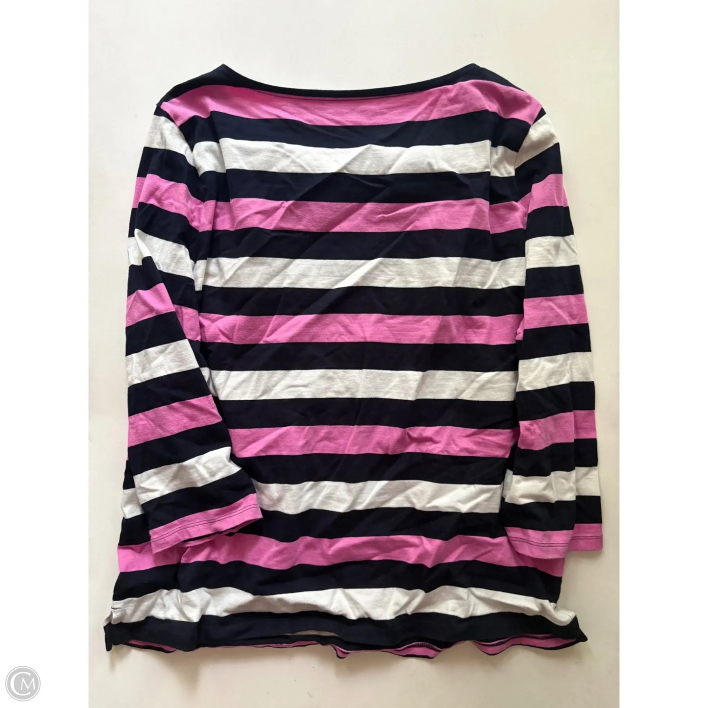 Top Long Sleeve By Talbots In Striped Pattern, Size: Xl