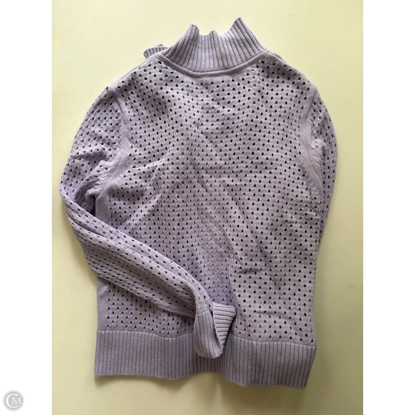 Sweater Cardigan By Talbots In Purple, Size: L