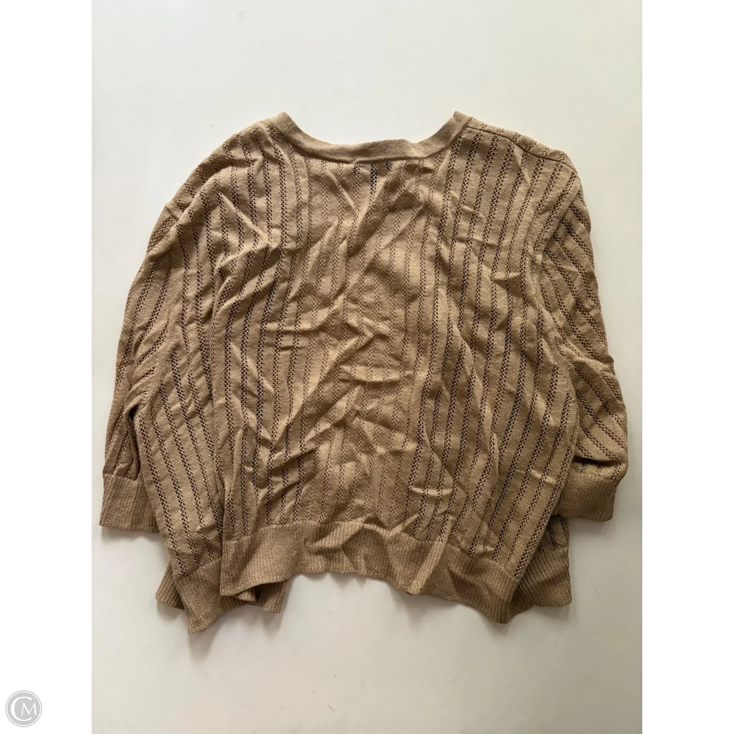 Sweater Short Sleeve By Talbots In Brown, Size: Xl