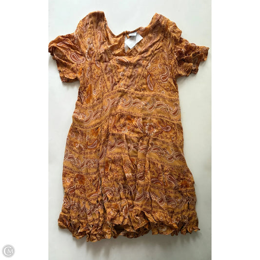 Dress Casual Midi By Patrons Of Peace In Orange, Size: M
