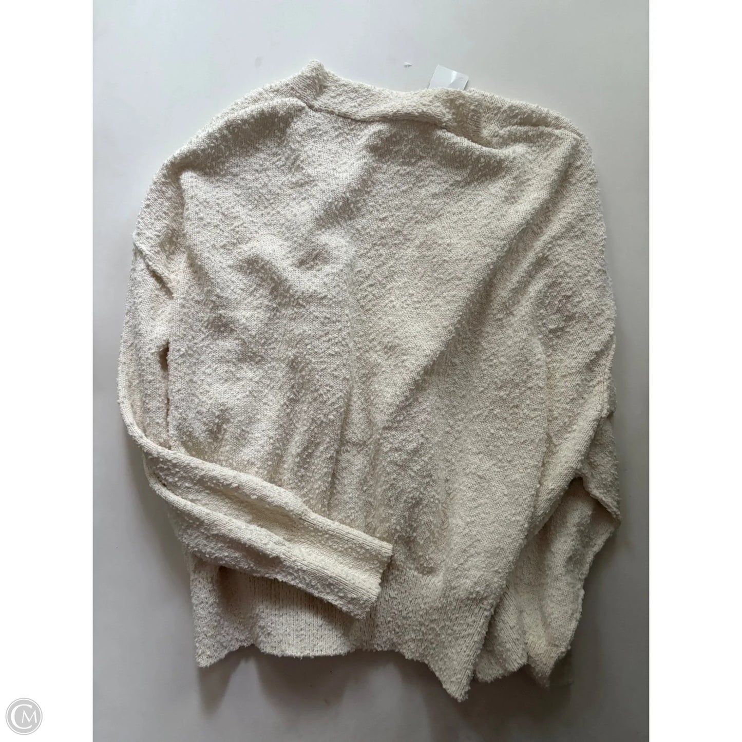Sweater Cardigan By Double Zero In Cream, Size: M