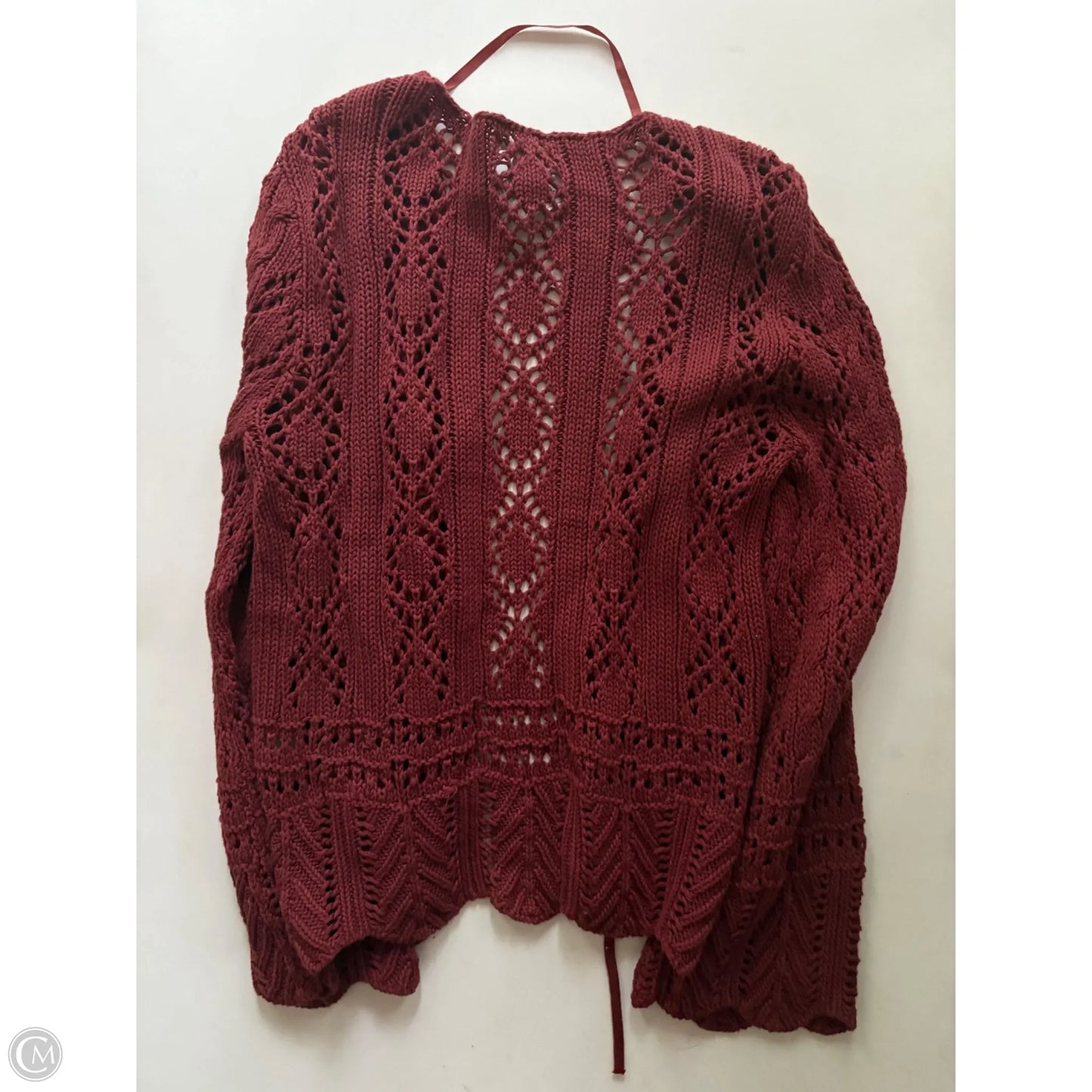 Sweater Cardigan By Cato In Brown, Size: S