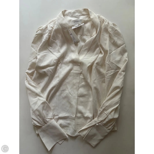 Blouse Long Sleeve By Banana Republic In Cream, Size: S