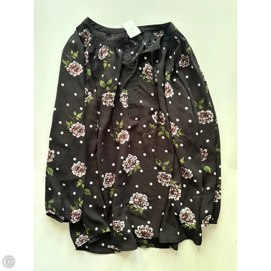 Blouse Long Sleeve By Zac And Rachel In Black, Size: Xl