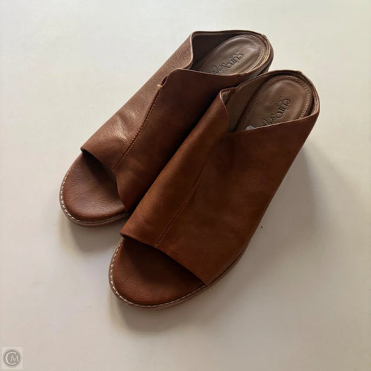Sandals Heels Block By Sofft In Brown, Size: 11