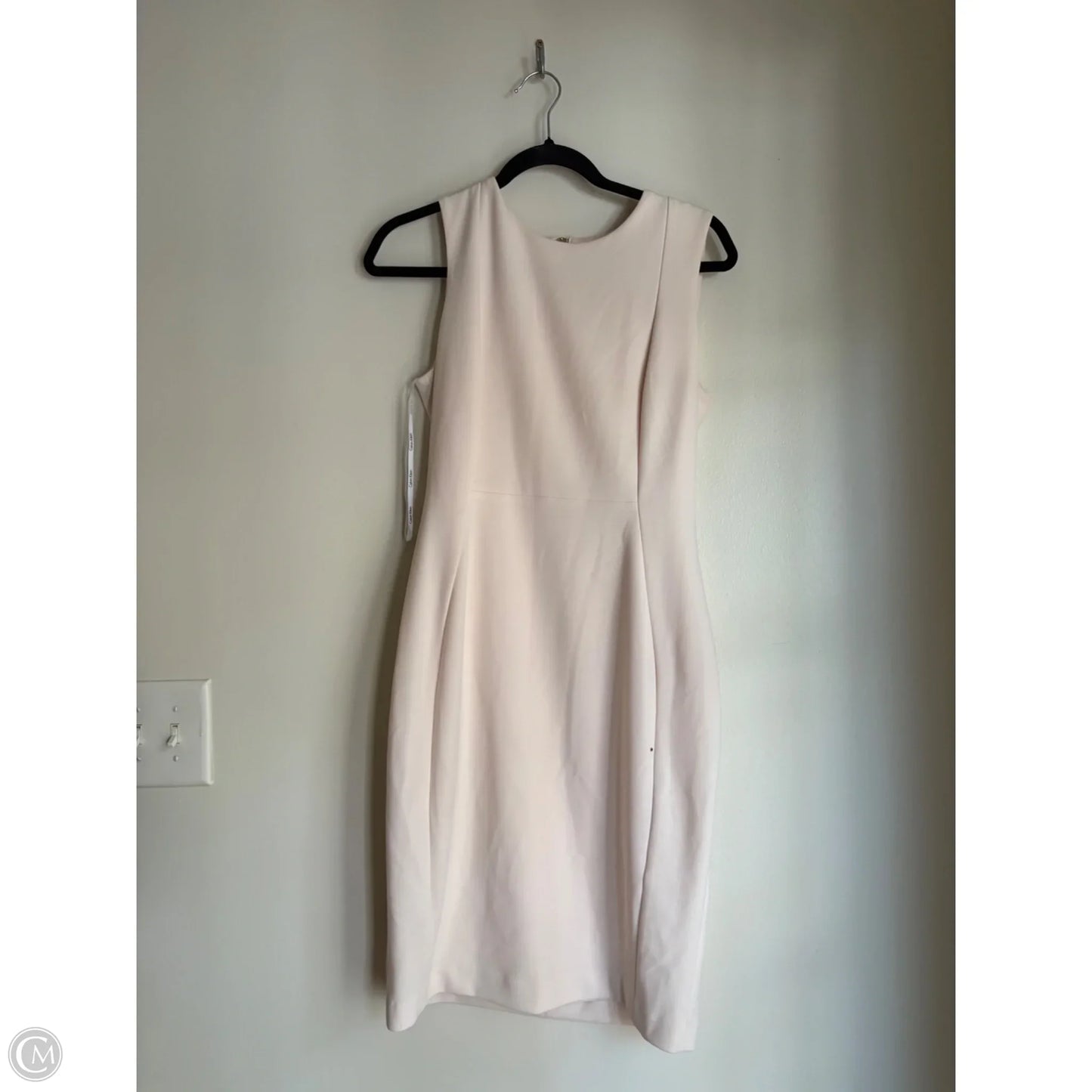 Dress Work By Calvin Klein In Cream, Size: 8