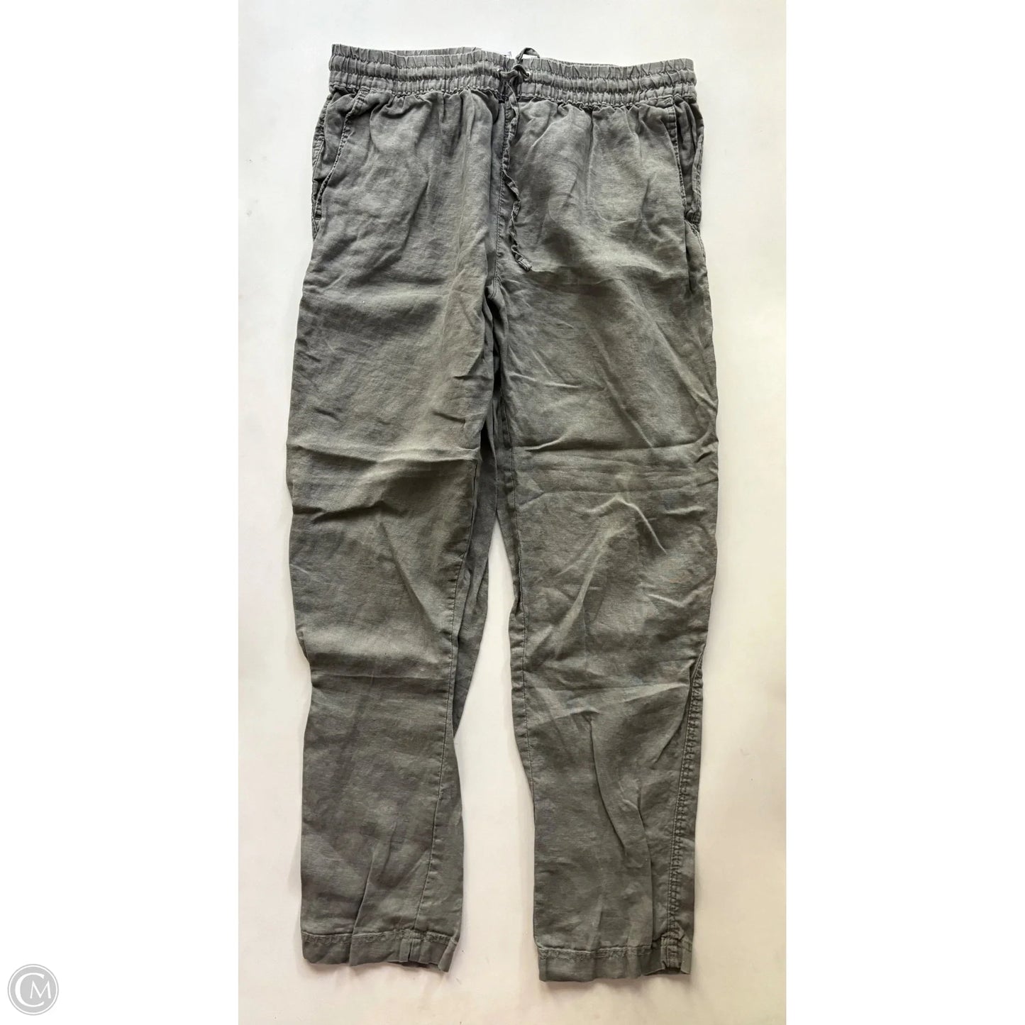 Pants Linen By H&m In Grey, Size: 8