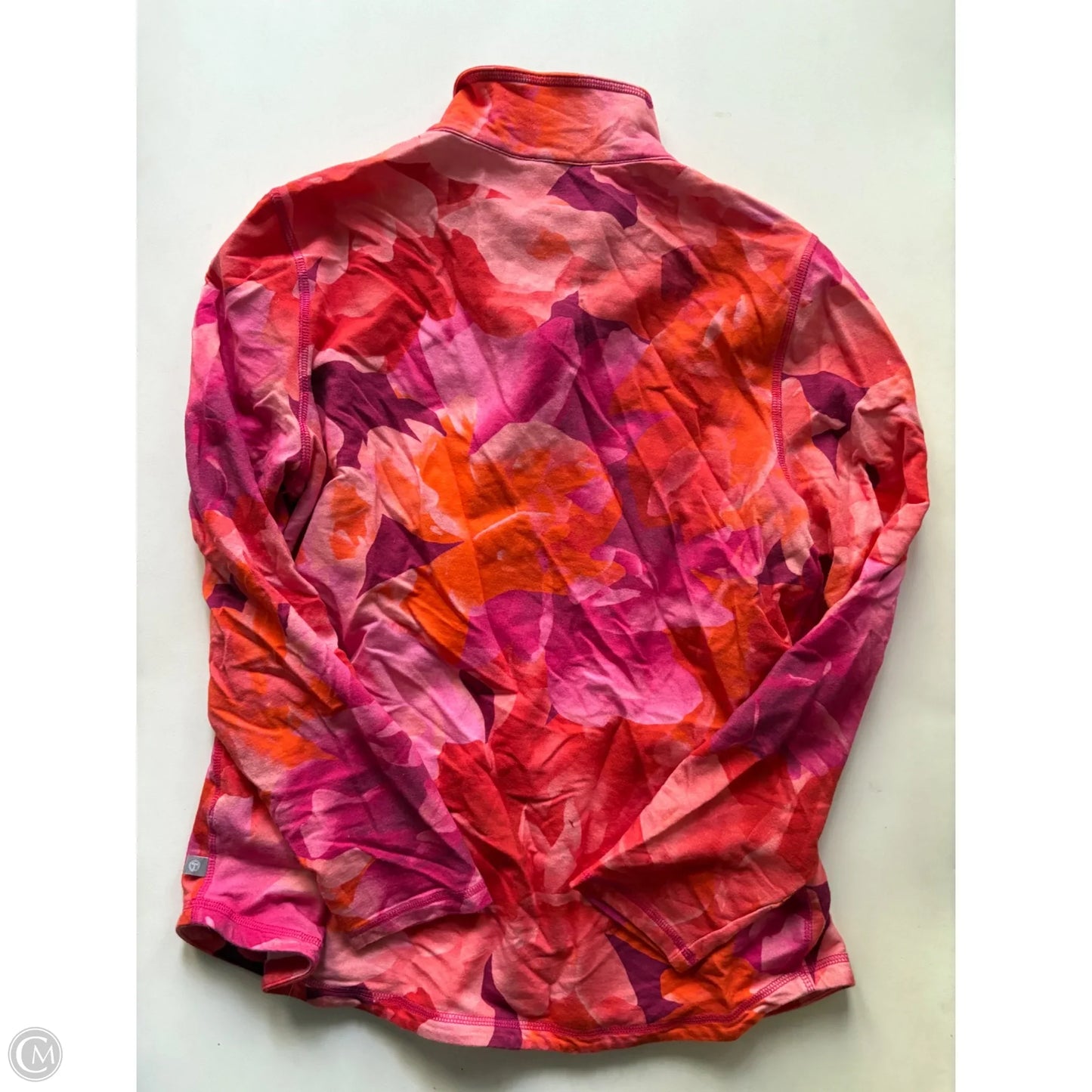 Athletic Jacket By Talbots In Orange & Pink, Size: L