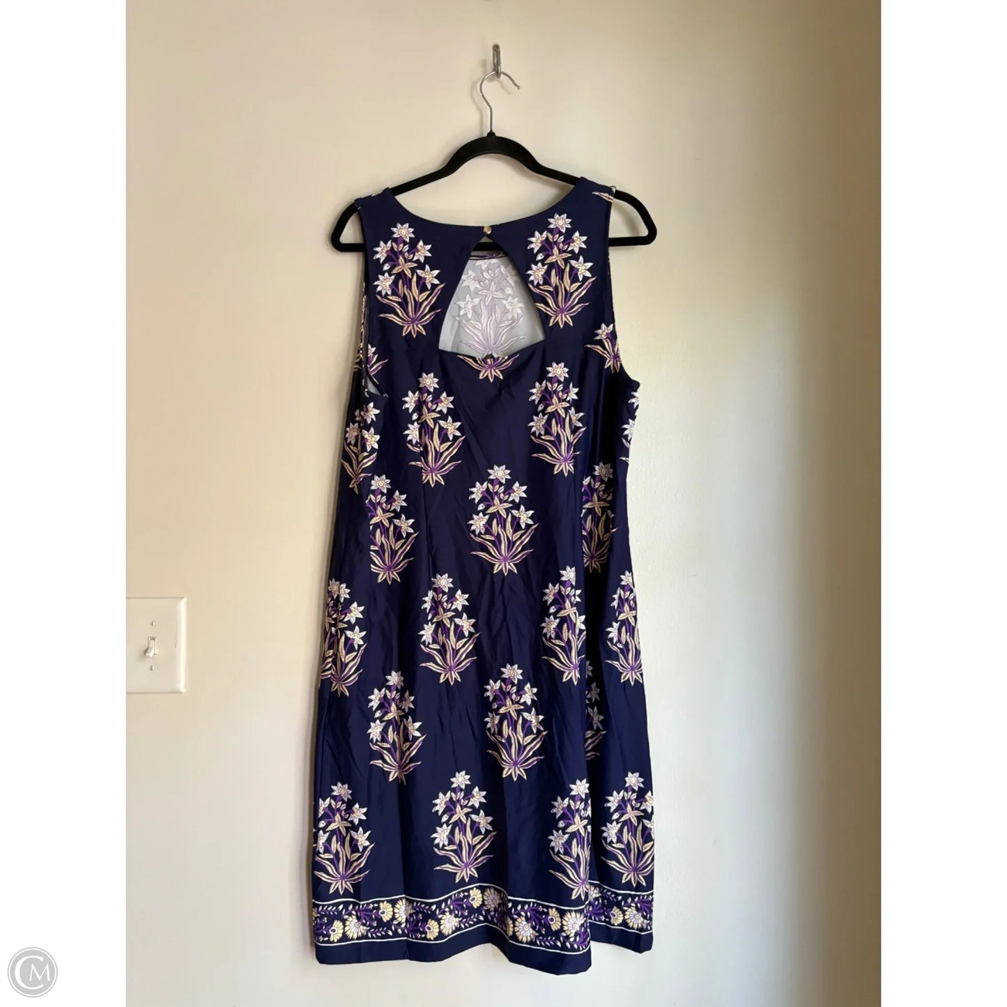 Dress Casual Midi By Talbots In Navy, Size: Xl