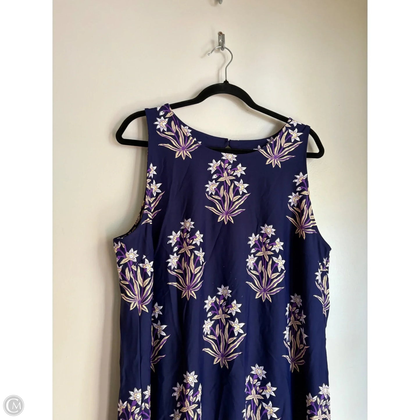 Dress Casual Midi By Talbots In Navy, Size: Xl