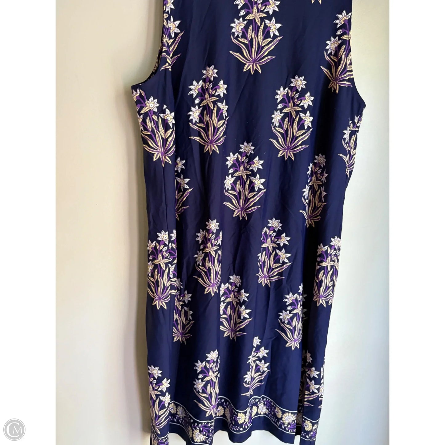 Dress Casual Midi By Talbots In Navy, Size: Xl