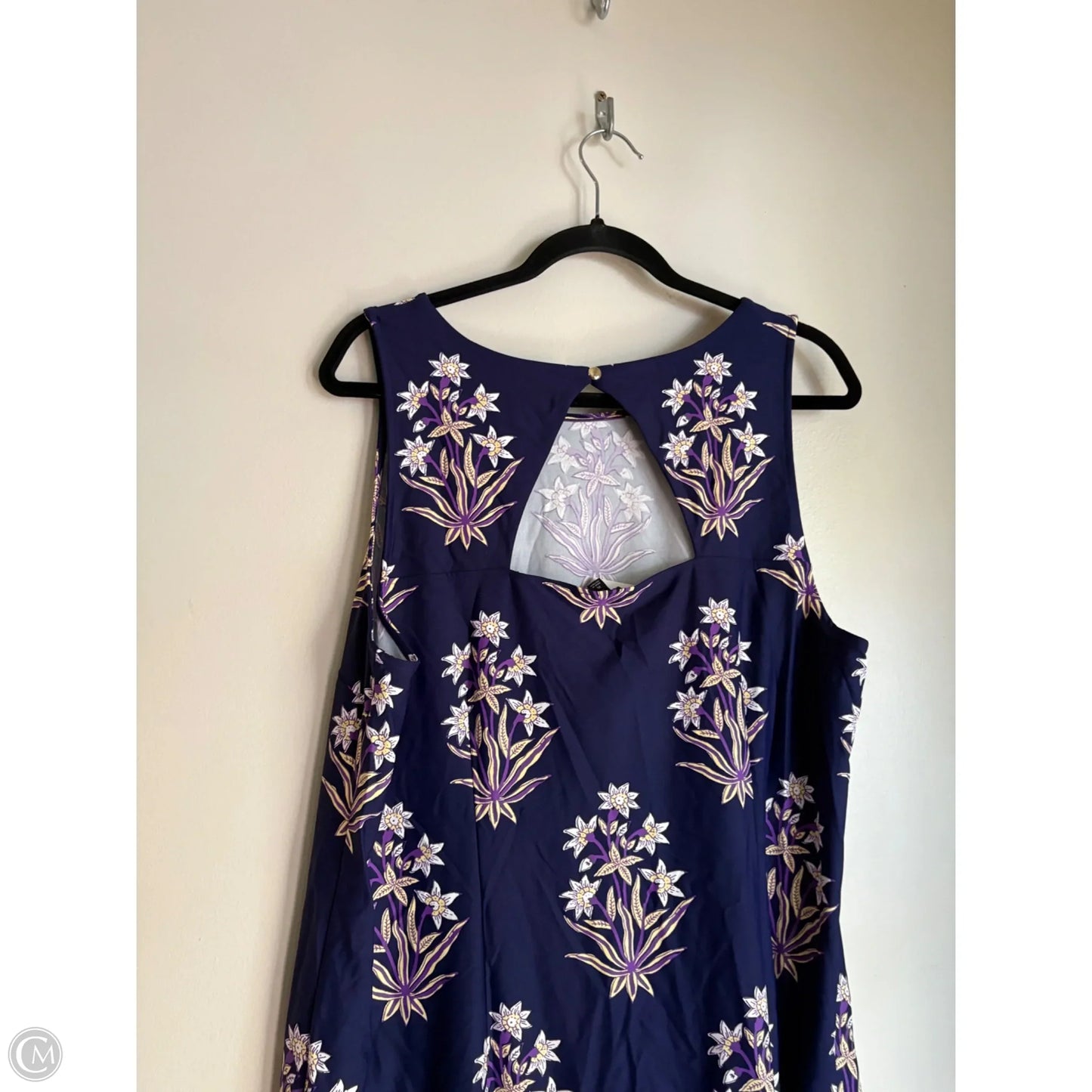 Dress Casual Midi By Talbots In Navy, Size: Xl