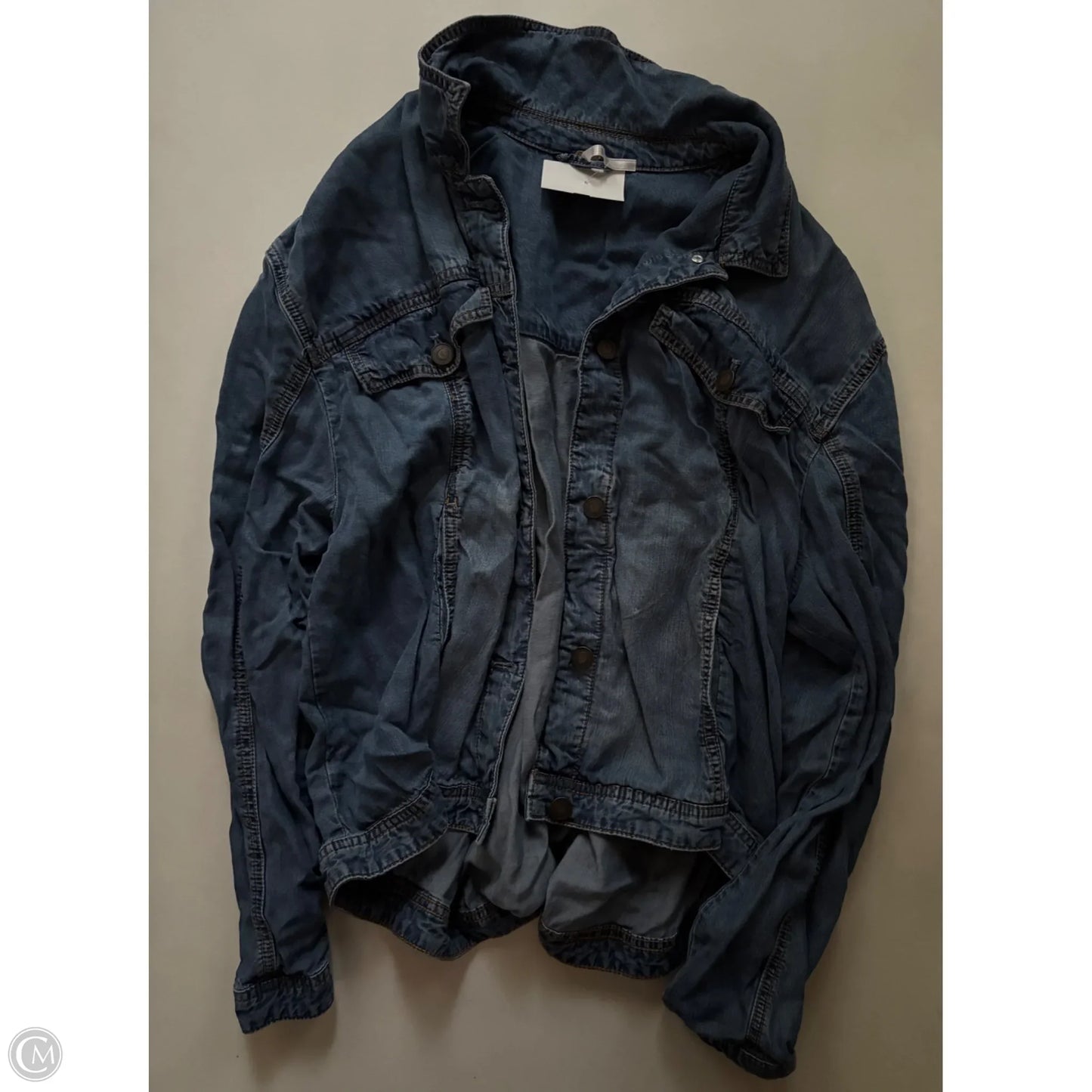 Jacket Denim By Free People In Blue, Size: M