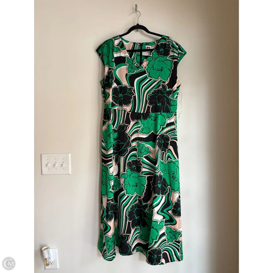 Dress Work By Anne Klein In Green, Size: Xl