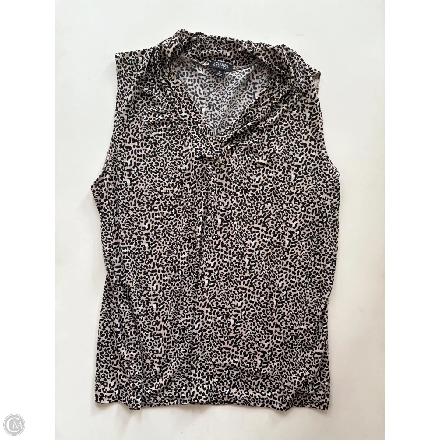 Top Sleeveless By Jones New York In Animal Print, Size: Xl
