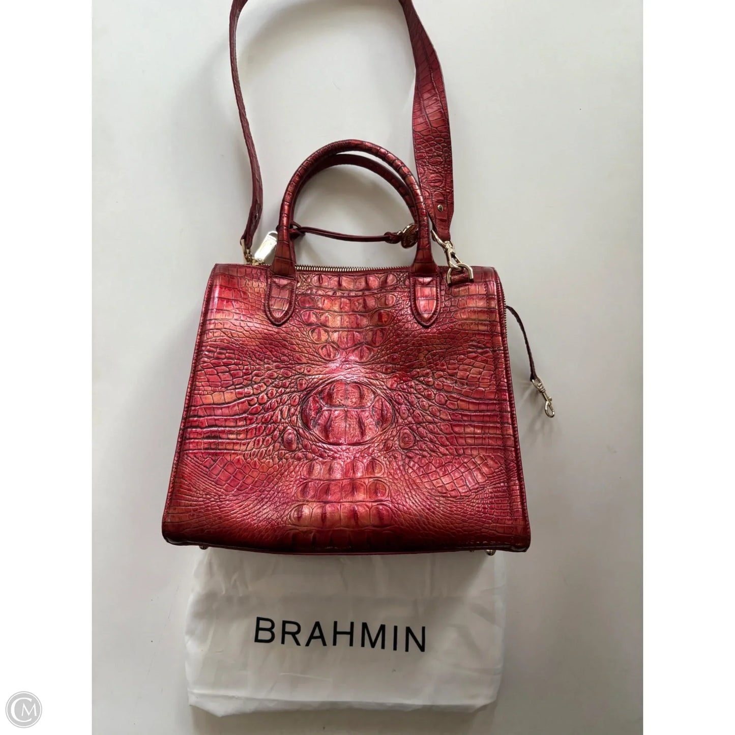 Handbag Designer By Brahmin, Size: Large