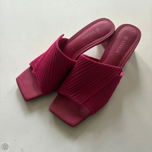Sandals Heels Block By Vivaia In Pink, Size: 6.5