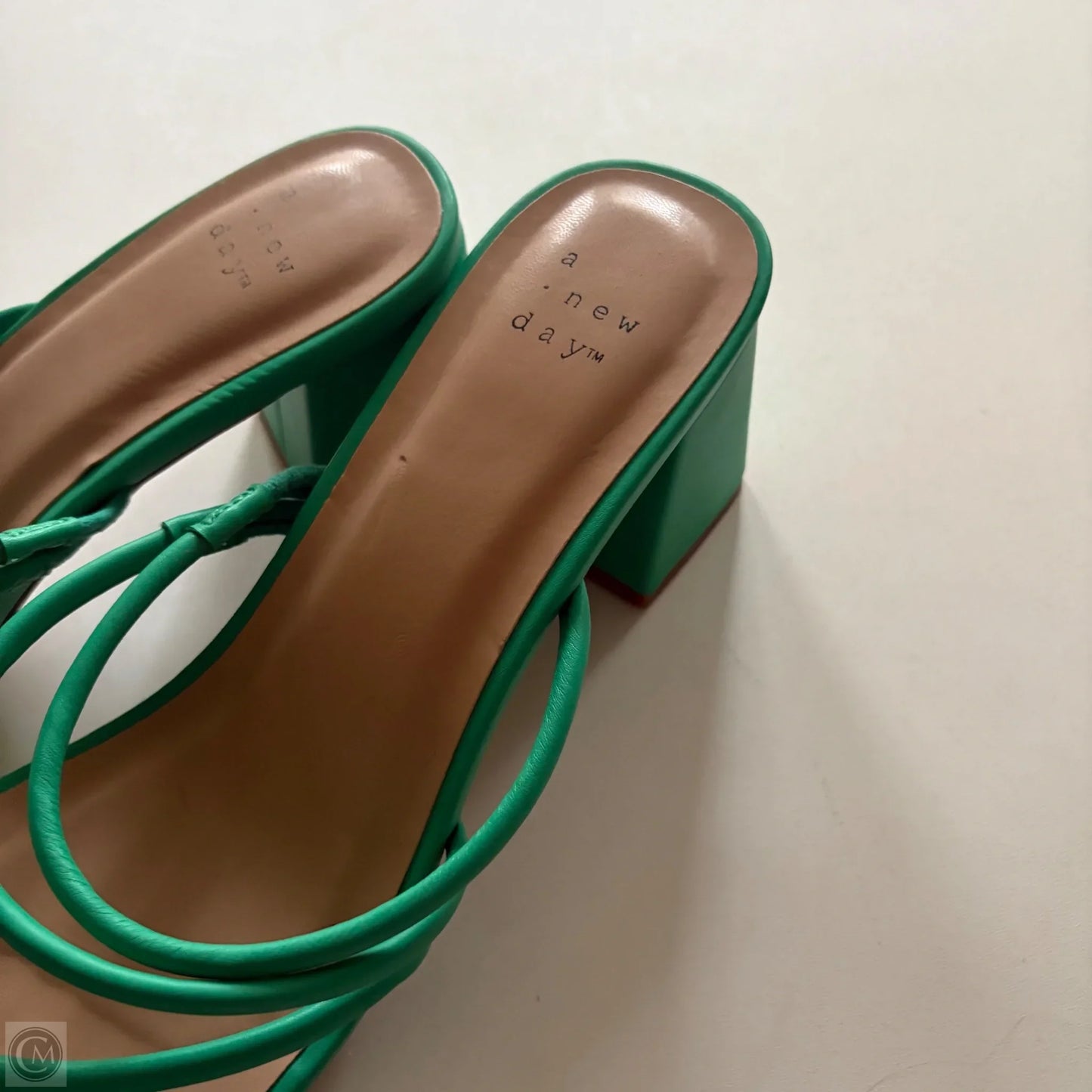 Sandals Heels Block By A New Day In Green, Size: 10