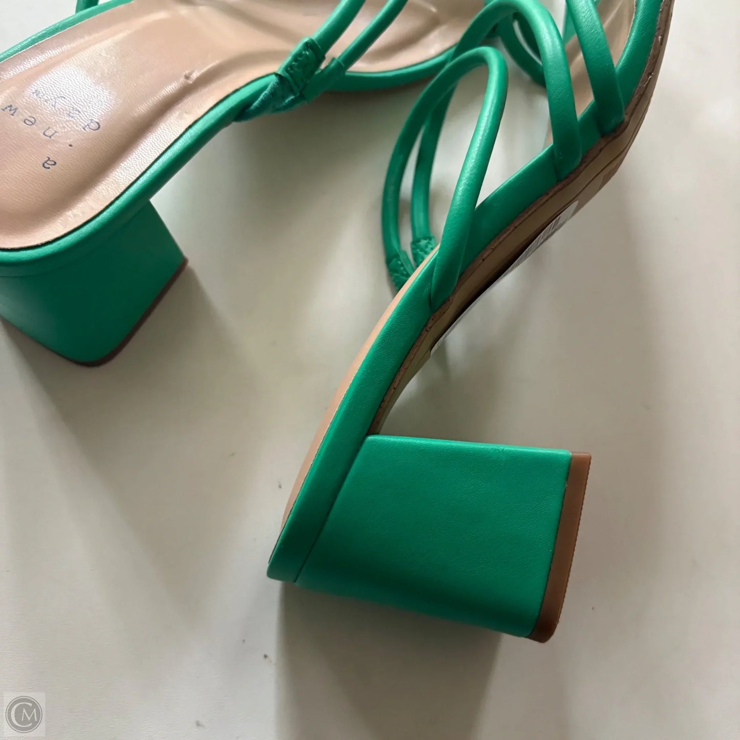 Sandals Heels Block By A New Day In Green, Size: 10