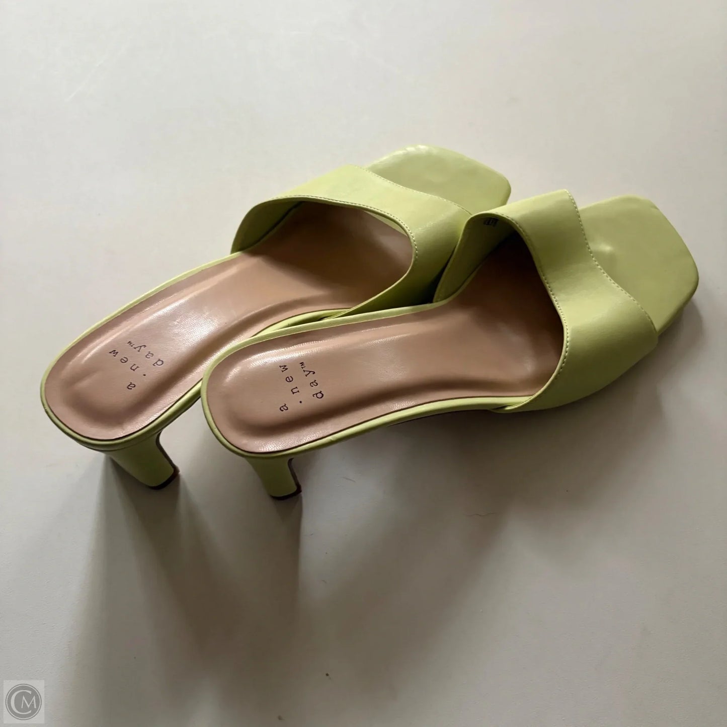 Sandals Heels Block By A New Day In Green, Size: 9.5