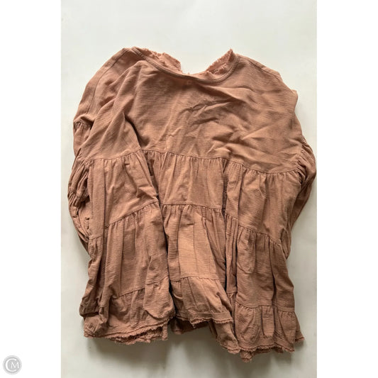 Top Long Sleeve By Free People In Orange, Size: Xs