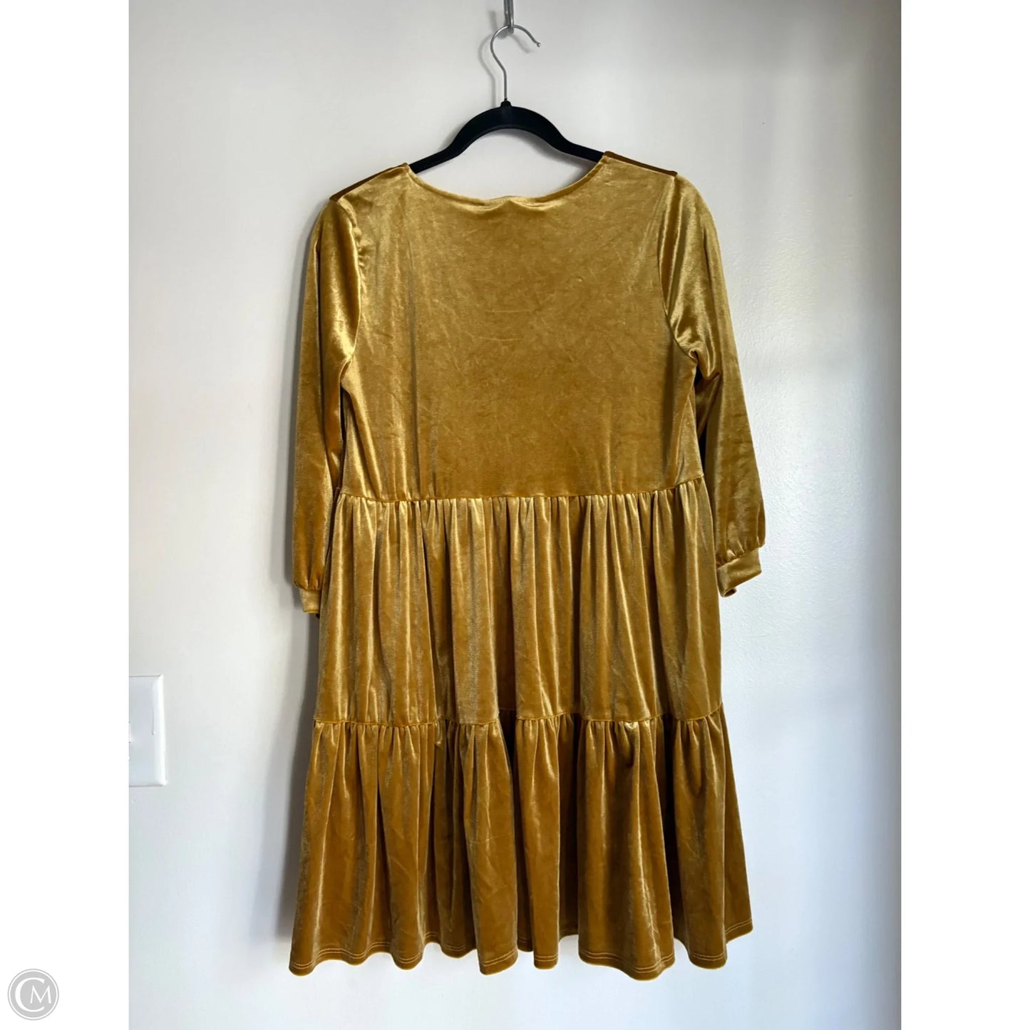 Dress Casual Midi By Karlie In Gold, Size: S