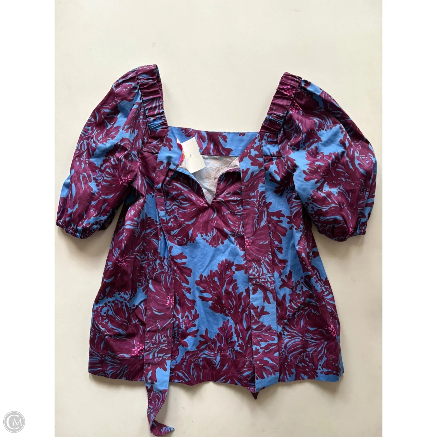 Top Short Sleeve Designer By Lilly Pulitzer In Blue, Size: 2