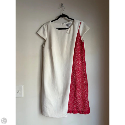 Dress Work By Leslie Fay In Red & White, Size: L