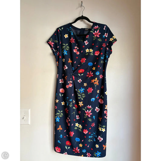 Dress Work By Tahari In Floral Print, Size: L