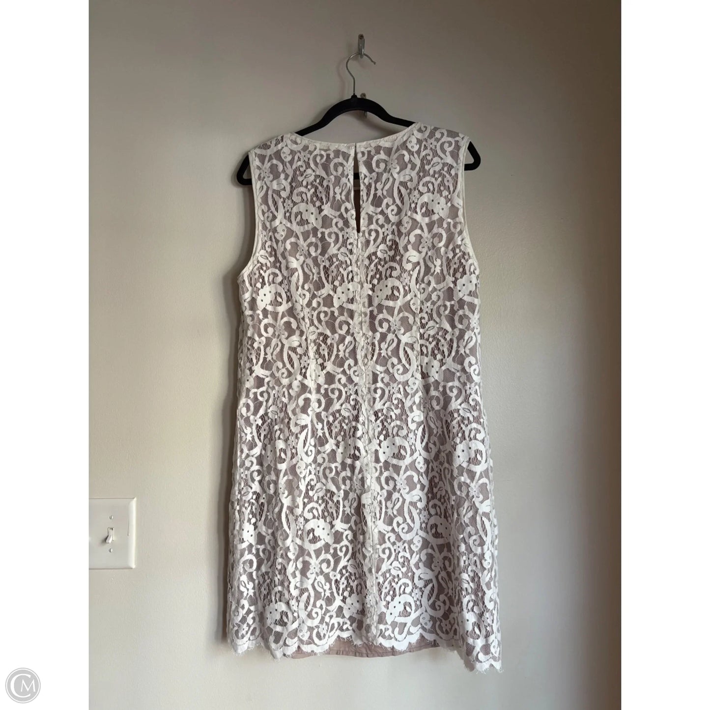 Dress Work By Loft In Cream, Size: Xl