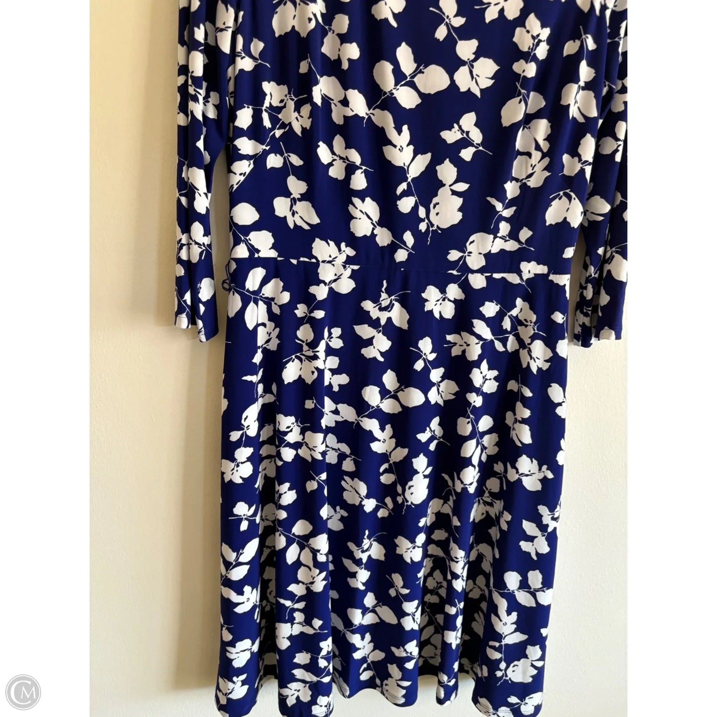 Dress Work By Lauren By Ralph Lauren In Blue, Size: L