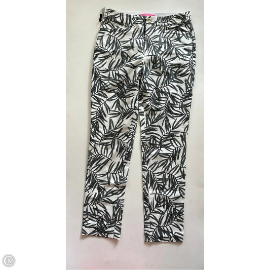 Pants Designer By Lilly Pulitzer In Green & White, Size: 4