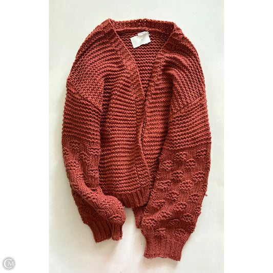Sweater Cardigan By High Call In Brown, Size: L