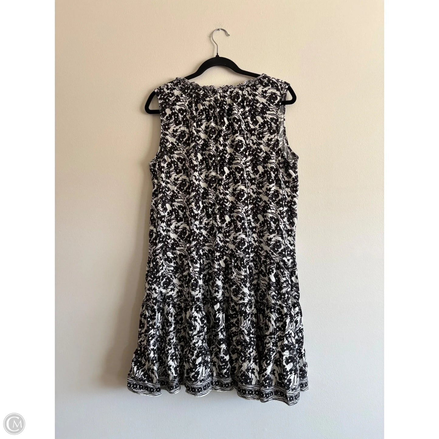 Dress Casual Midi By Max Studio In Black & Cream, Size: 1x