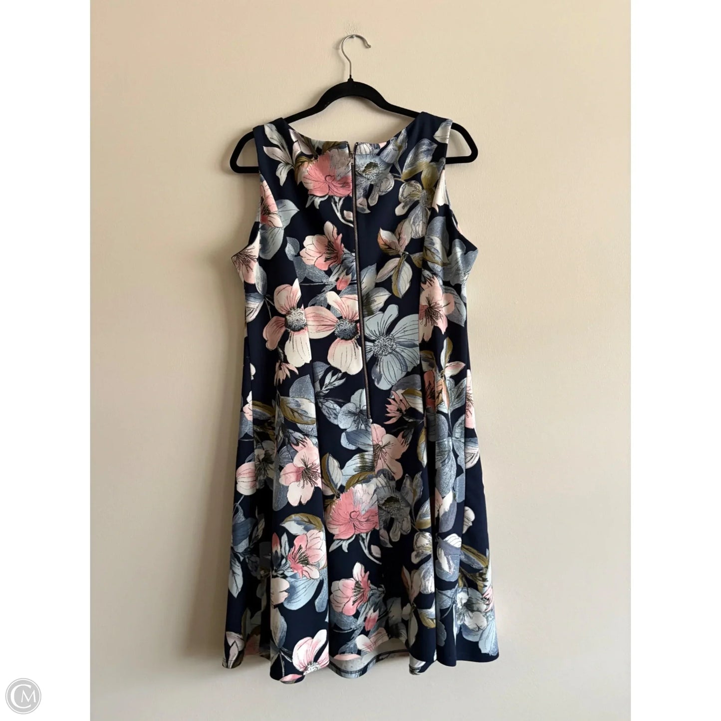 Dress Casual Midi By Liz Claiborne In Floral Print, Size: L