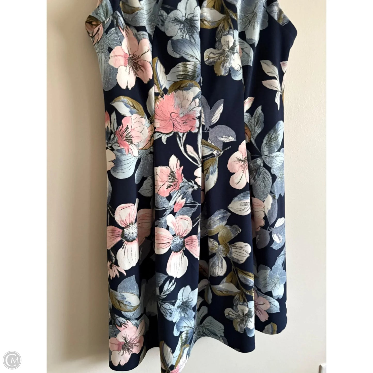 Dress Casual Midi By Liz Claiborne In Floral Print, Size: L