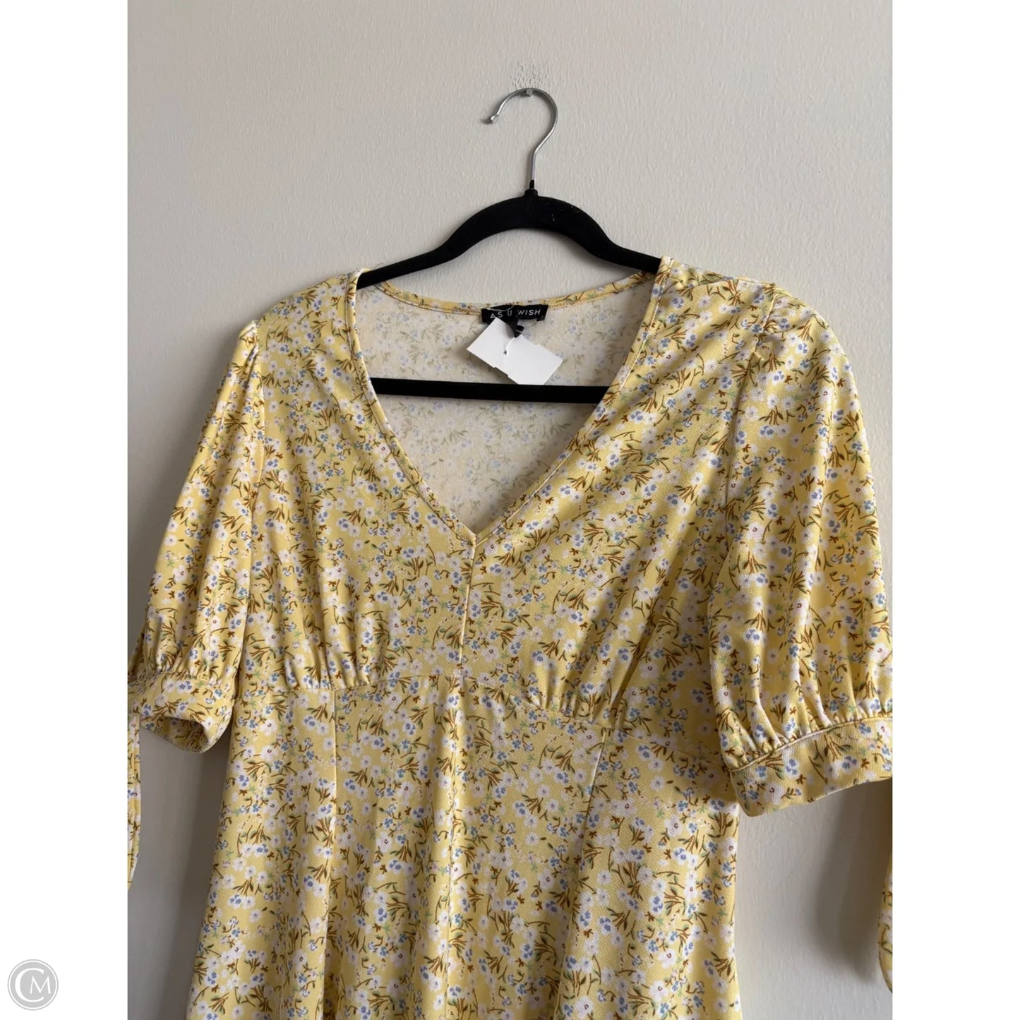 Dress Casual Midi By As U Wish In Yellow, Size: Xl
