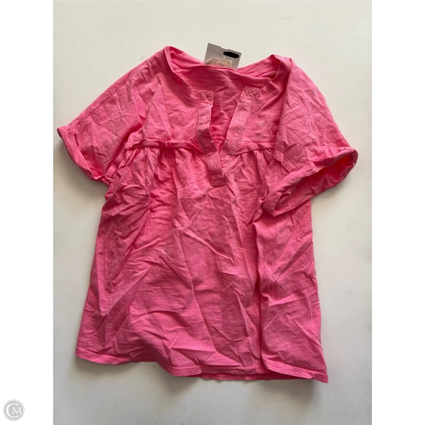 Top Short Sleeve By New In In Pink, Size: L
