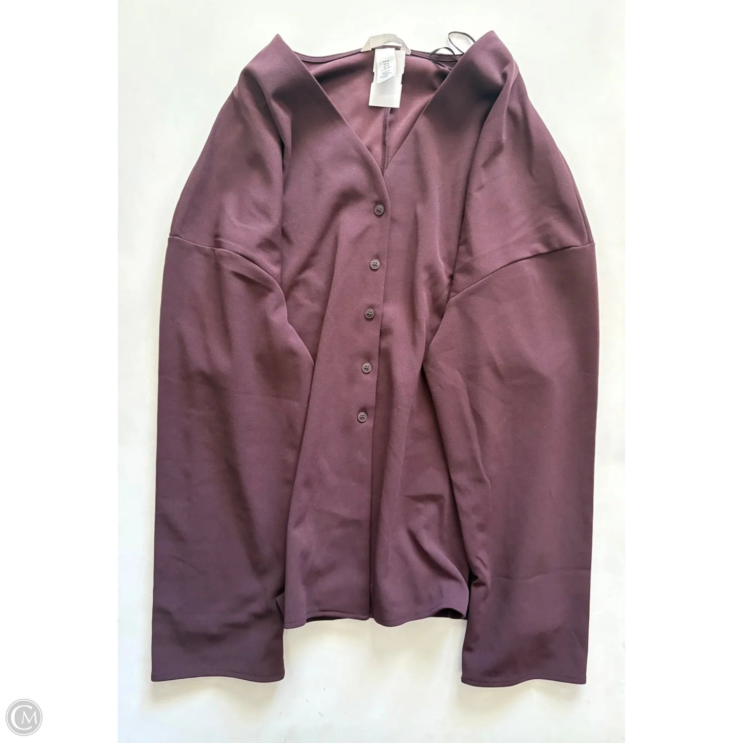 Top Long Sleeve By H&m In Maroon, Size: Xl