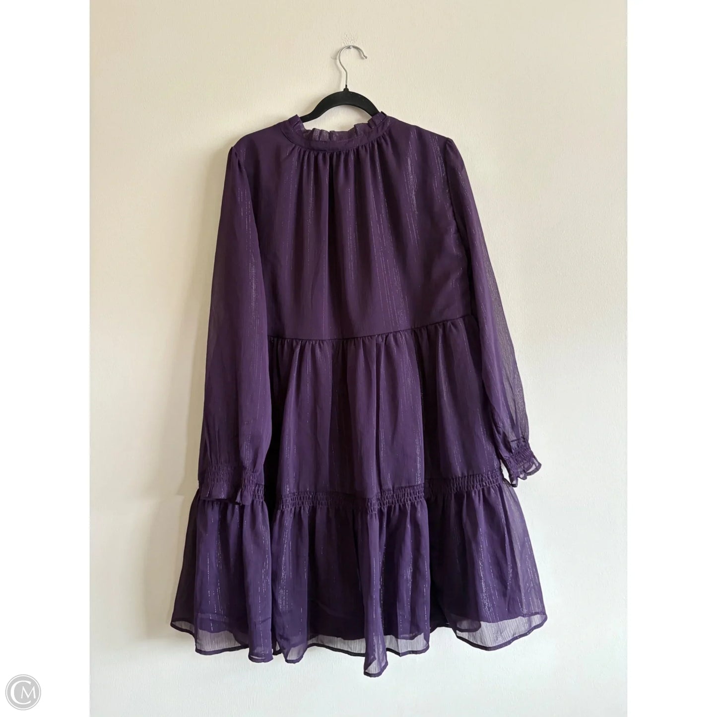 Dress Casual Midi By Terra & Sky In Purple, Size: Xl