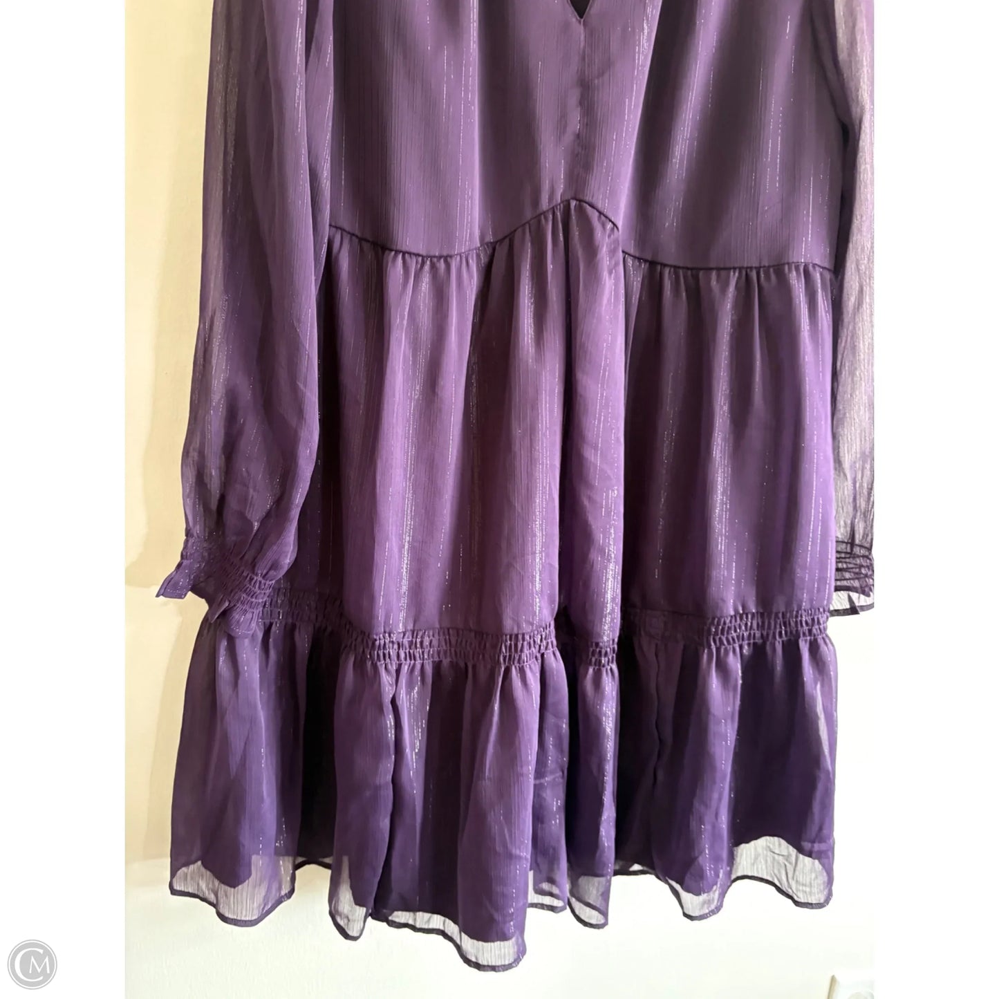Dress Casual Midi By Terra & Sky In Purple, Size: Xl