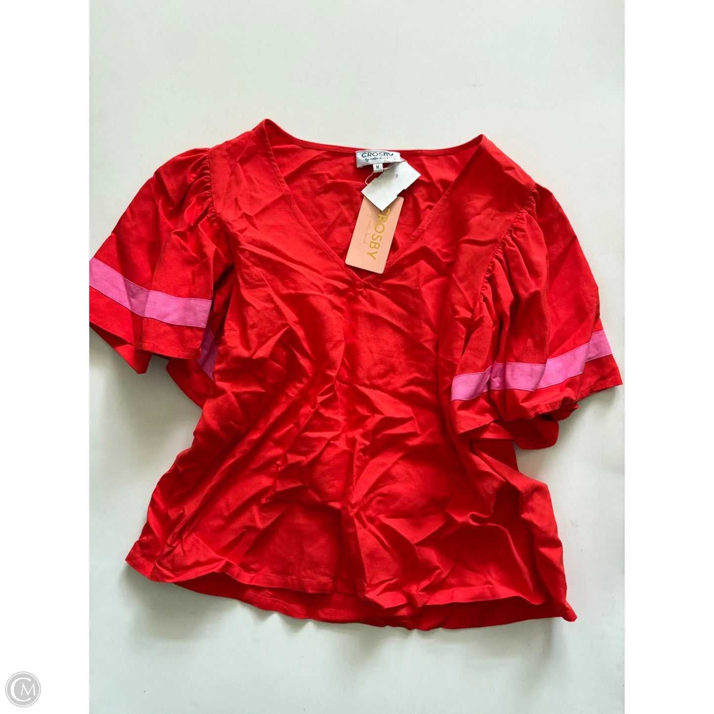 Top Short Sleeve By Crosby In Red, Size: M